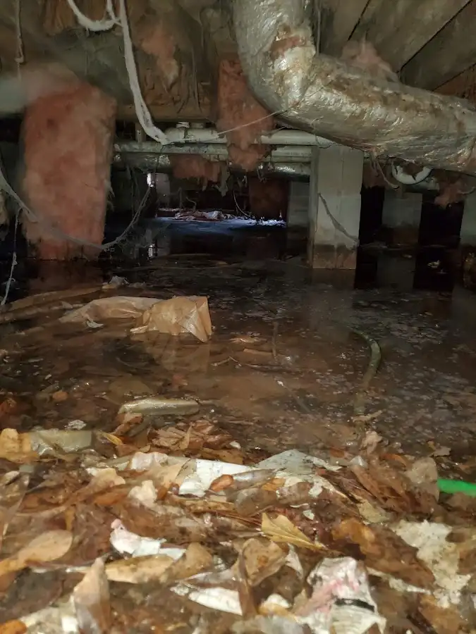 Crawl space flood assessment for Commercial Water Damage Restoration in Wynne